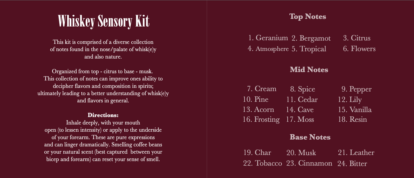 Whiskey Sensory Kit
